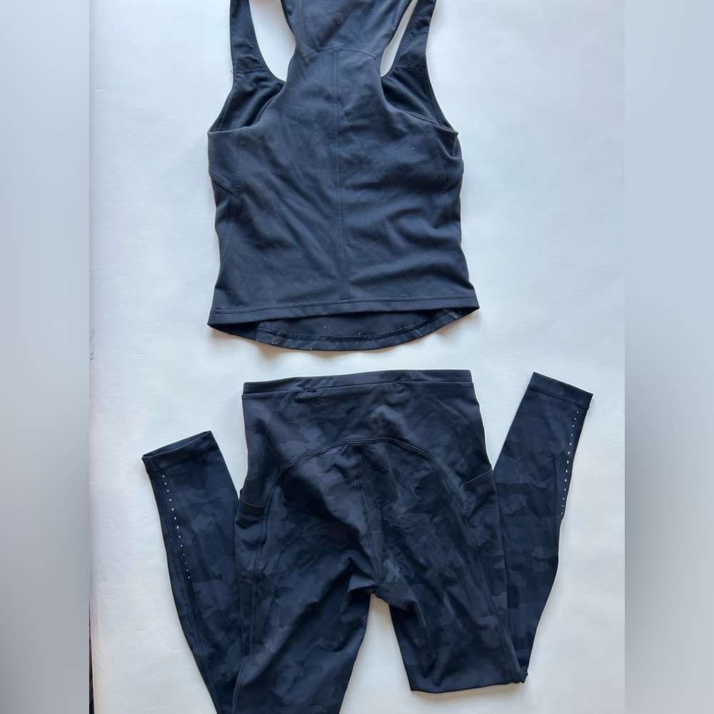 SET Lululemon Athletica Black Camouflage Leggings - Picture 4 of 10